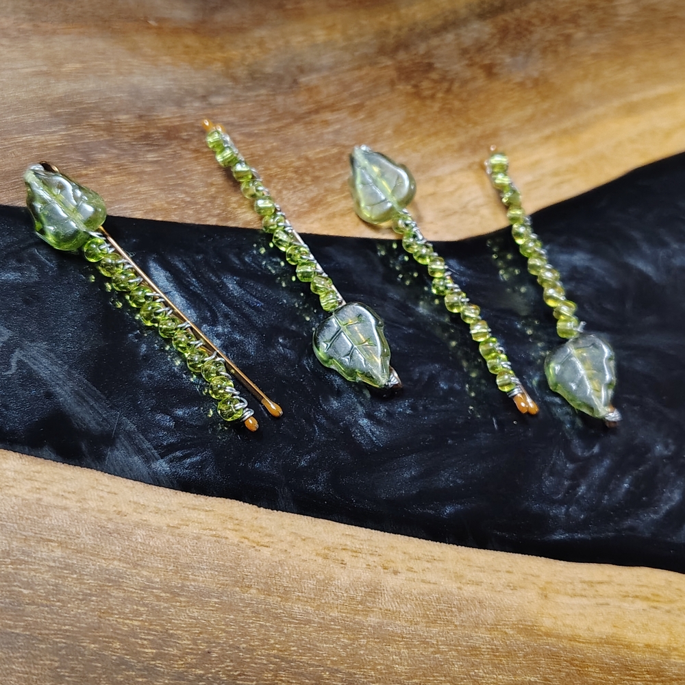 Faerie Leaf Hair Pins